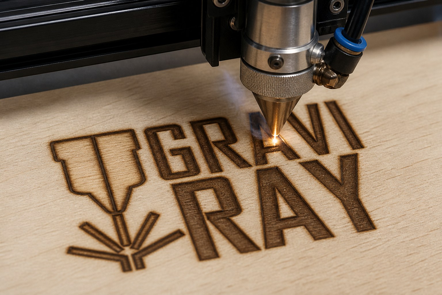 Laserové gravírování loga GRAVIRAY